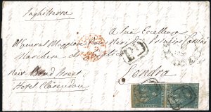 1859 - 6 crazie azzurro, II emissione (15), ... 