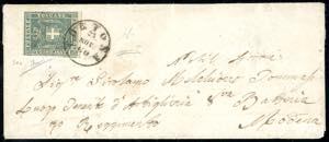 1860 - 20 cent. azzurro grigio verdastro ... 