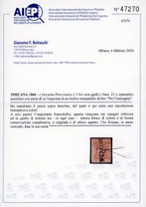 1860 - 3 lire ocra giallo (23), ... 