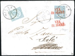 1863 - VIA DI MARE, rosso - 15 cent. De La ... 