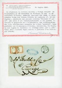 1863 - 40 cent. rosso carminio ... 