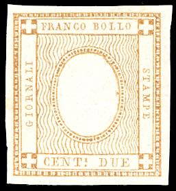 1862 - 2 cent. bistro, effigie al posto ... 