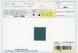 1863 - 15 cent. Litografico, I ... 