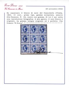 1863 - 15 cent. Litografico, I ... 