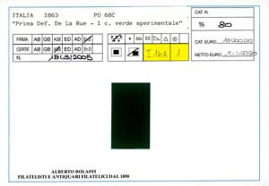 1864 -1 cent. verde grigio chiaro, ... 