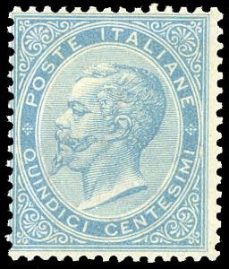 1863 - 15 cent. De La Rue (L18), gomma ... 