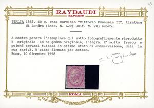 1863 - 40 cent. De La Rue, ... 