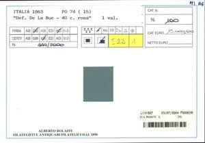 1866 - 40 cent. De La Rue, ... 