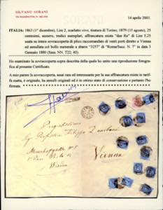 1880 - 2 lire De La Rue, tiratura ... 