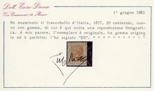 1877 - 20 cent. ocra arancio (28), ... 