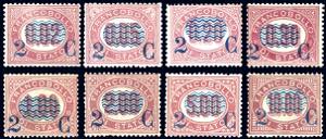 1878 - Servizio Soprastampati, serie ... 