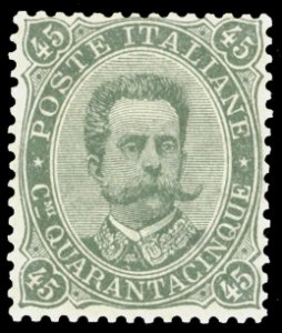 1889 - 45 cent. verde oliva (46), nuovo, ... 