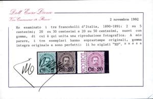 1890/91 - Soprastampati, serie ... 