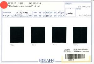 1891 - Umberto I, non emessi, ... 