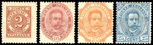 1891 - Umberto I, non emessi, serie completa ... 