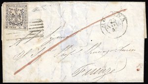 1852 - 25 cent. camoscio chiaro, senza punto ... 