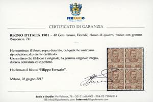 1901 - 40 cent. Floreale (74), ... 