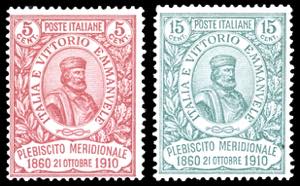 1910 - 5+5 cent. e 15+5 cent. Garibaldi ... 