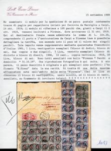 1919 - 10 lire, blocco di sei, 5 ... 