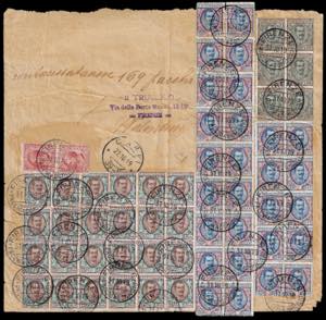 1919 - 10 lire, blocco di sei, 5 lire, ... 