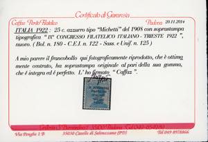 1922 - Congresso Filatelico, ... 