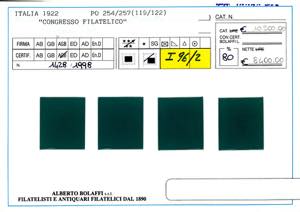 1922 - Congresso Filatelico, ... 