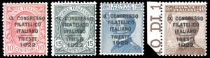 1922 - Congresso Filatelico, soprastampati, ... 