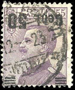 1923 - 50 cent. su 55 cent., soprastampa ... 