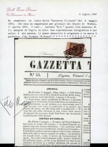 1853 - 9 cent. violetto grigio, ... 