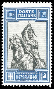 1928 - 1,25 lire Emanuele Filiberto, dent. ... 