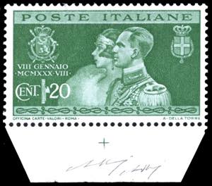 1930 - 20 cent. verde, nozze di Umberto, ... 