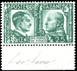 1941 - 25 cent. verde, imitazione di guerra, ... 