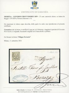 1859 - 25 cent. carminio chiaro ... 