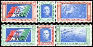 1933 - Trittici I-MIGL (51K/52K), gomma ... 