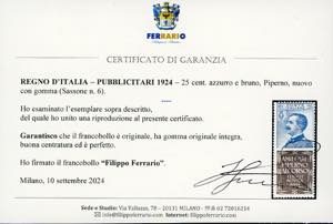 1924 - 25 cent. Piperno (6), ... 