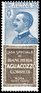 1924 - 25 cent. Tagliacozzo (8), nuovo, ... 