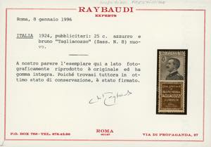 1924 - 25 cent. Tagliacozzo (8), ... 