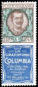 1924 - 1 lira Columbia (19), nuovo, gomma ... 