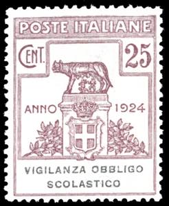 VIGILANZA OBBLIGO SCOLASTICO 1924 - 25 cent. ... 