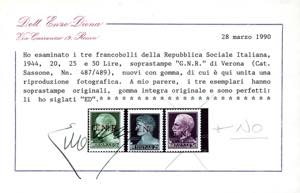 1944 - Soprastampati G.N.R., ... 