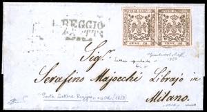 1859 - 10 cent. rosa, punto dopo le cifre ... 