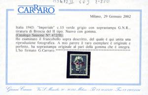 1943 - Soprastampati G.N.R., ... 