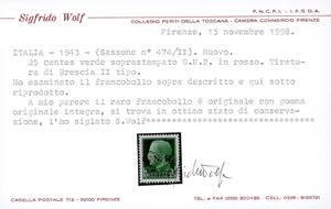 1943 - Soprastampati G.N.R., ... 