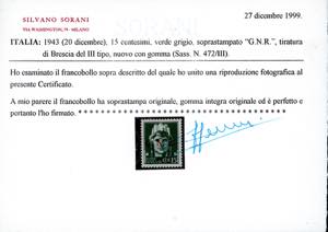 1943 - Soprastampati G.N.R., ... 