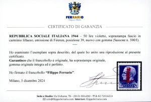 1944 - 50 lire, soprastampato ... 