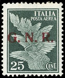 1943 - 25 cent. soprastampa G.N.R. di ... 