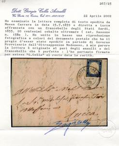 1860 - 20 cent. IV emissione di ... 