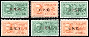 1943/44 - Soprastampati G.N.R., lemissione ... 
