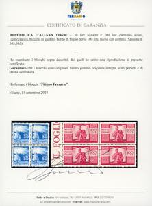 1946/47 - 30 lire e 100 lire ... 