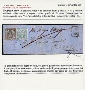 1859 - 15 cent. bruno, 5 cent. ... 